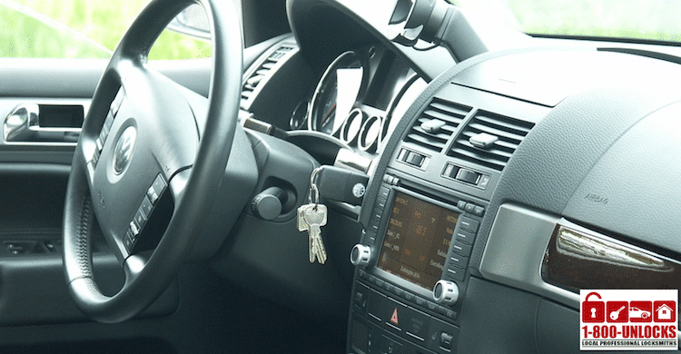 locked out of car with car keys in car ignition
