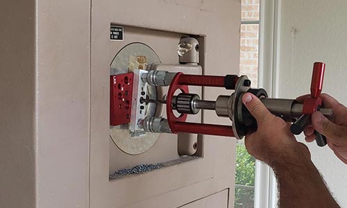 drilling out a safe lock